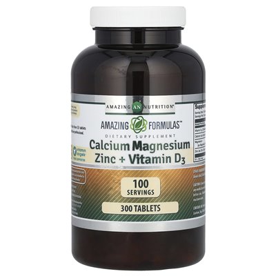 Niesamowite odżywianie, niesamowite wzory, cynk magnezu wapnia + witamina D3, 300 tabletek Niesamowite odżywianie, niesamowite wzory, cynk magnezu wapnia + witamina D3, 300 tabletek
