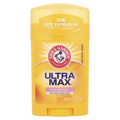Arm &amp Hammer, Ultramax ™, dezodorant antyperspirantowy, stały, proszkowy świeży, 1 uncji (28 g)