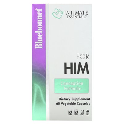 Bluebonnet Nutrition, Intimate Essentials, dla niego, formuła poczęcia, 60 kapsułek warzywnych Bluebonnet Nutrition, Intimate Essentials, dla niego, formuła poczęcia, 60 kapsułek warzywnych