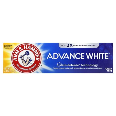 Arm &amp Hammer, Advance White, Fluoride Fluoride Mint, Clean Mint, 4,3 uncji (121 g)