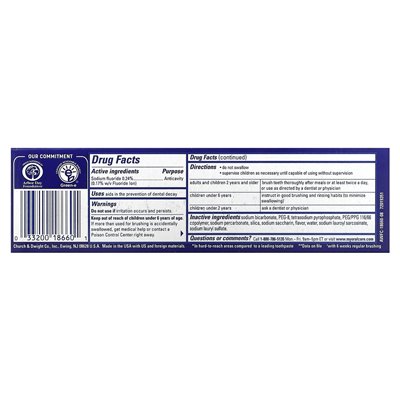 Arm &amp Hammer, Advance White, Fluoride Fluoride Mint, Clean Mint, 4,3 uncji (121 g)
