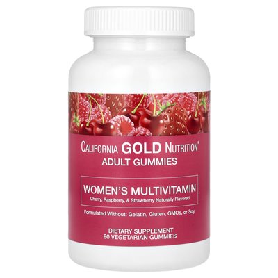 California Gold Nutrition, Multiwitamin Gummy, Cherry, Strawberry i Raspberry, 90 Gummies California Gold Nutrition, Multiwitamin Gummy, Cherry, Strawberry i Raspberry, 90 Gummies