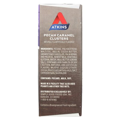 Atkins, Endulge, Karamell-Pekannuss-Cluster, 10 Packungen, je 0,49 oz (14 g)