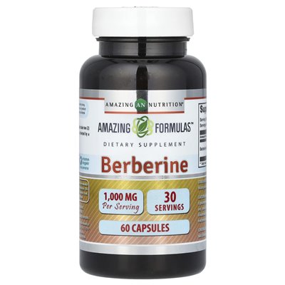 Amazing Nutrition, Berberine, 1000mg, 60 Capsules (500mg per capsule)