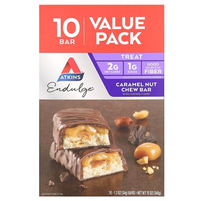 Atkins, Endulge, Caramel Chewable Bar, 10 Bars, 1.2 oz (32 g)
