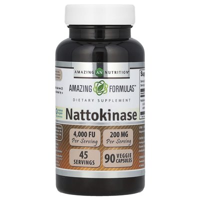 Amazing Nutrition, Nattokinase, 200 mg, 90 vegetarische Kapseln (100 mg pro Kapsel)