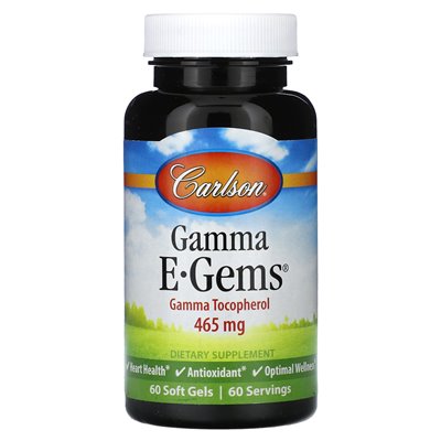 Carlson, Gamma E-Gems, 465 mg, 60 softgels