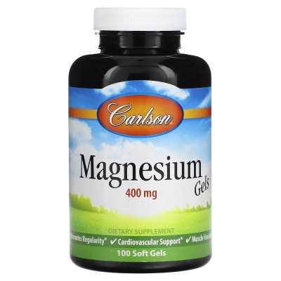 Carlson, żele magnezowe, 400 mg, 100 miękkich żeli