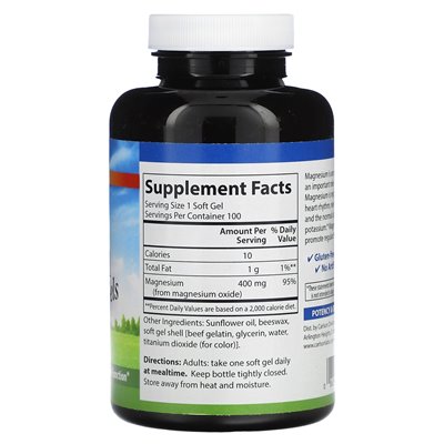 Carlson Magnesium Gels 400mg 100 Softgels
