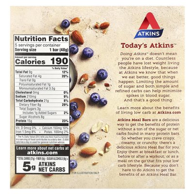 Atkins, Griechischer Joghurtriegel, Beere, 5 Riegel, 1,69 oz (48 g)