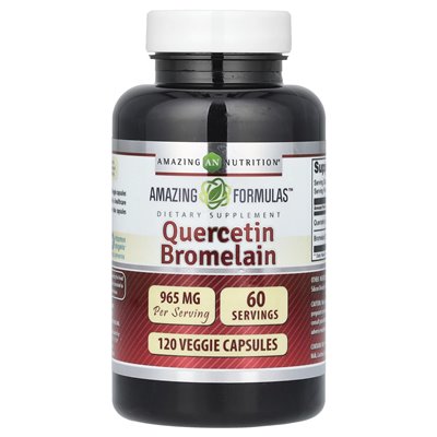 Amazing Nutrition, Quercetin Bromelain, 965mg, 120 Veg Capsules (482mg per capsule)