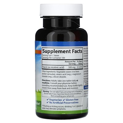 Carlson, Niacin-Time, 500 mg, 100 tabletek wegetariańskich