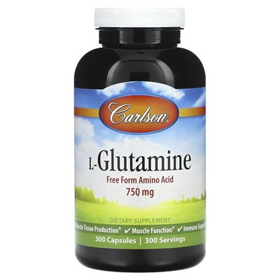 Carlson, L-Glutamin, 750 mg, 300 Kapseln
