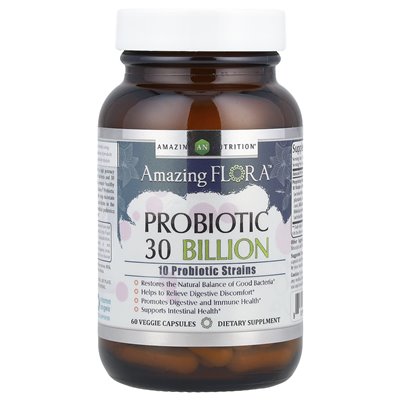 Niesamowite odżywianie, niesamowita Flora ™, probiotyk, 30 miliardów CFU, 60 kapsułek wegetariańskich Niesamowite odżywianie, niesamowita Flora ™, probiotyk, 30 miliardów CFU, 60 kapsułek wegetariańskich