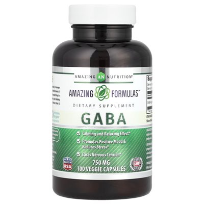 Amazing Nutrition, GABA, 750mg, 100 Vegetarian Capsules