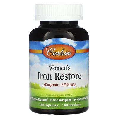 Carlson, Women Restored Iron, 180 Capsules