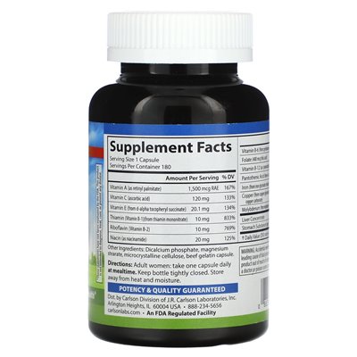 Carlson, Women Restored Iron, 180 Capsules