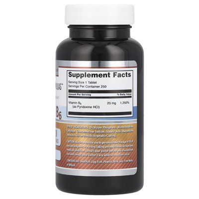 Amazing Nutrition, Vitamin B6, 25 mg, 250 Tabletten