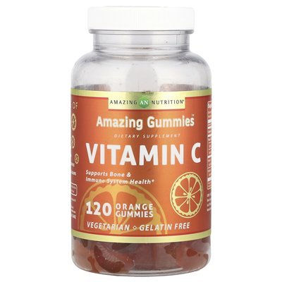 Amazing Nutrition, Amazing Gummies™, Vitamin C, Orange, 120 gummies