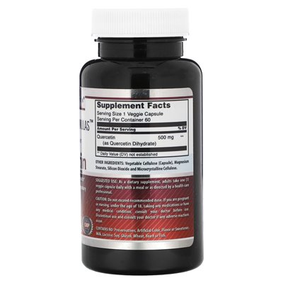 Niesamowite odżywianie, kwercetyna, 500 mg, 60 kapsułek wegetariańskich Niesamowite odżywianie, kwercetyna, 500 mg, 60 kapsułek wegetariańskich