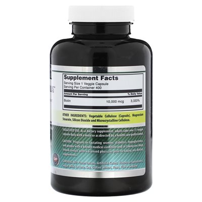 Amazing Nutrition, Biotin, 10.000 mcg, 400 vegetarische Kapseln