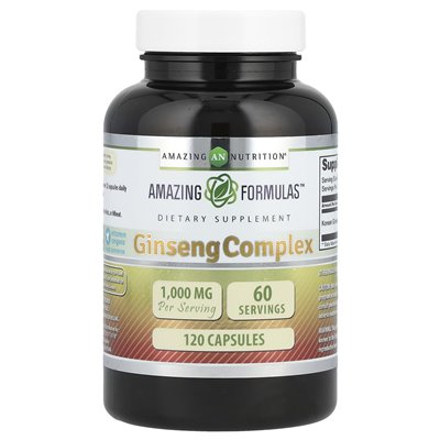 Niesamowite odżywianie, kompleks żeń -szeń, 1000 mg, 120 kapsułek (500 mg na kapsułkę)