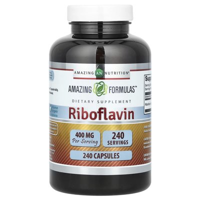Niesamowite odżywianie, ryboflawina, 400 mg, 240 kapsułek