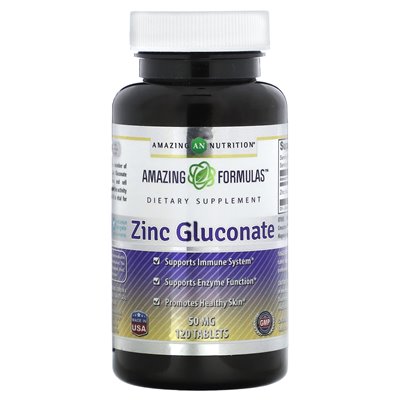Amazing Nutrition, Zinkgluconat, 50 mg, 120 Tabletten