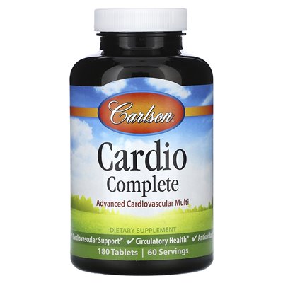 Carlson, Cardio Complete, Advanced Cardiovascular Multi, 180 Tabletten