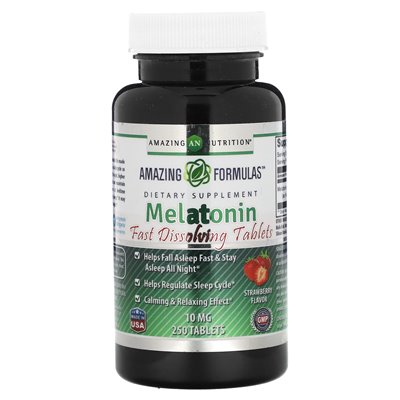 Amazing Nutrition Melatonin Erdbeere 10 mg 250 Tabletten