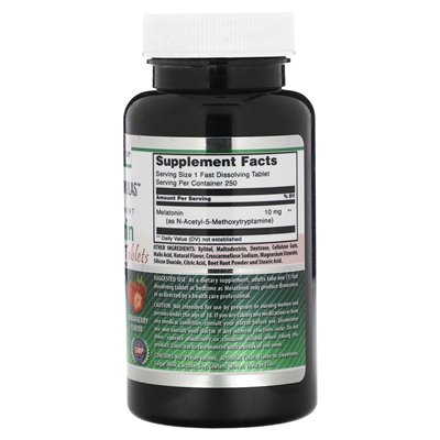 Amazing Nutrition Melatonin Erdbeere 10 mg 250 Tabletten