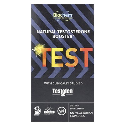 Biochem, TEST, Naturalny Booster Testosteronu, 60 Wegetariańskich Kapsułek Biochem, TEST, Naturalny Booster Testosteronu, 60 Wegetariańskich Kapsułek