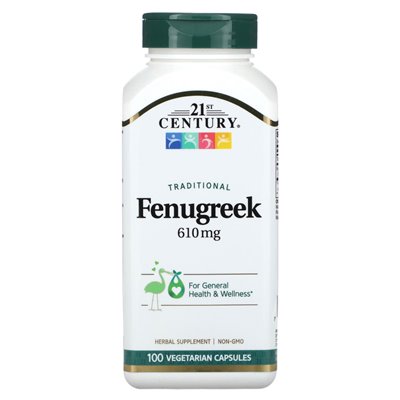 XXI wiek, tradycyjny kozieradka, 610 mg, 100 kapsułek wegetariańskich