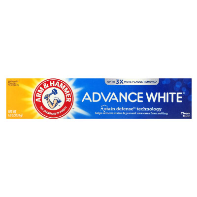Arm & Hammer, Advance White, Fluorid Fluoride Mint, Clean Mint, 6 uncji (170 g) Arm & Hammer, Advance White, Fluorid Fluoride Mint, Clean Mint, 6 uncji (170 g)