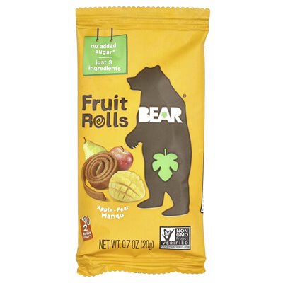 Bär, Fruchtrollen, Mango-Apfel, 5 Packungen à 20 g