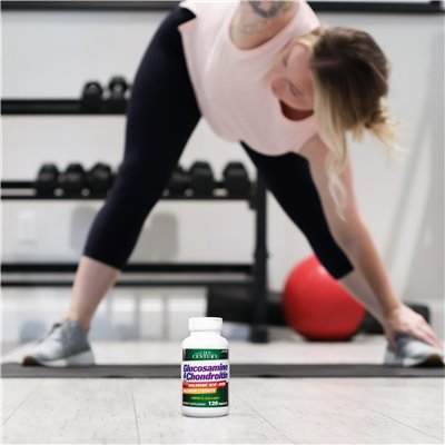 XXI Century, Glucosamin und Chondroitin plus Hyaluronsäure + MSM, 120 Tabletten