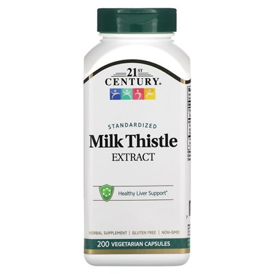 21st Century, Standardized Thistle Extract, 200 Vegetarian Capsules