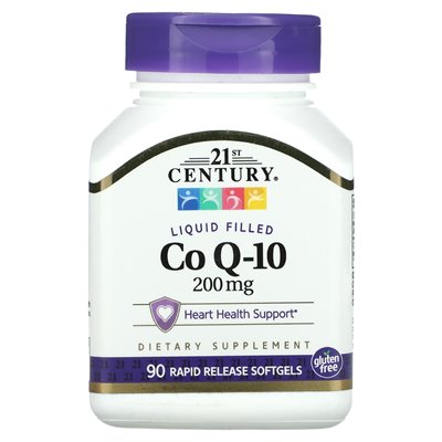 21st Century, płynny COQ-10, 200 mg, 90 Soft Release Softgels