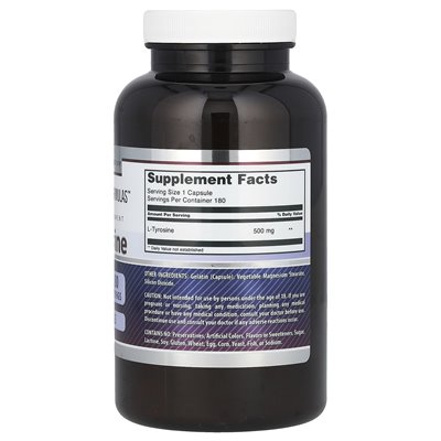 Amazing Nutrition, Amazing Formulas, L-Tyrosine, 500mg, 180 Capsules