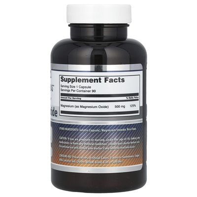 Niesamowite odżywianie, tlenek magnezu, 500 mg, 90 kapsułek Niesamowite odżywianie, tlenek magnezu, 500 mg, 90 kapsułek