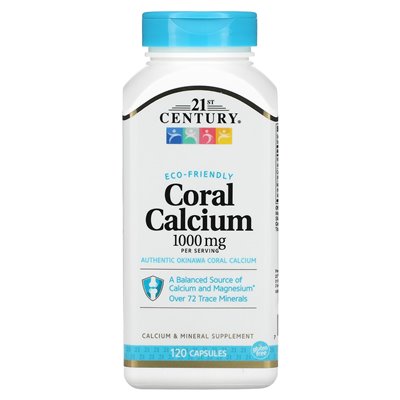 21st Century Coral Calcium 1000mg 120 Capsules (250mg per capsule)