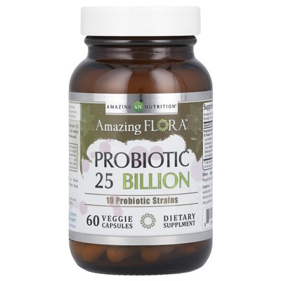 Niesamowite odżywianie, Amazing Flora ™, probiotyk, 25 miliardów, 60 kapsułek wegetariańskich Niesamowite odżywianie, Amazing Flora ™, probiotyk, 25 miliardów, 60 kapsułek wegetariańskich
