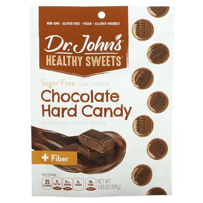 Dr. John's Healthy Sweets, Schokoladenbonbons + Ballaststoffe, zuckerfrei, 3,85 oz (109 g)