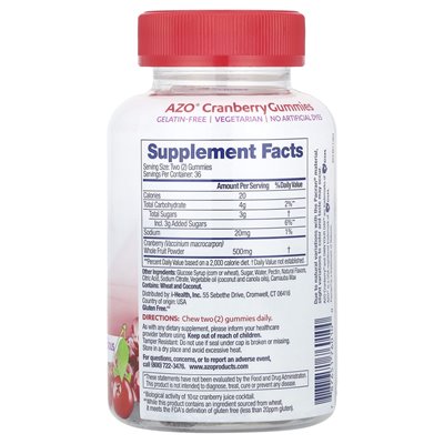 AZO, Cranes, Berrylicious, 72 Gummy