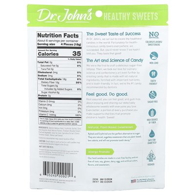 Dr John's Healthy Sweets, Creamsicle Swirl Bonbons, Brombeere, Blaue Himbeere, Orange, Pfirsich und Erdbeere, Zuckerfrei, 3,85