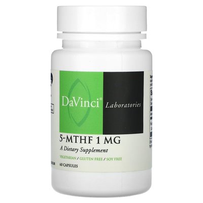 DaVinci Laboratories of Vermont, 5-MTHF , 1 mg, 60 Capsules DaVinci Laboratories of Vermont, 5-MTHF , 1 mg, 60 Capsules