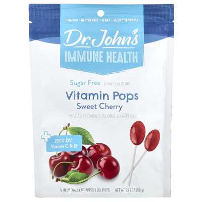 Dr. John's Healthy Sweets, immuno Health™, Vitamin-Lutscher, Süßkirsche, 14 einzeln verpackte Lutscher, 3,85 oz (109 g)