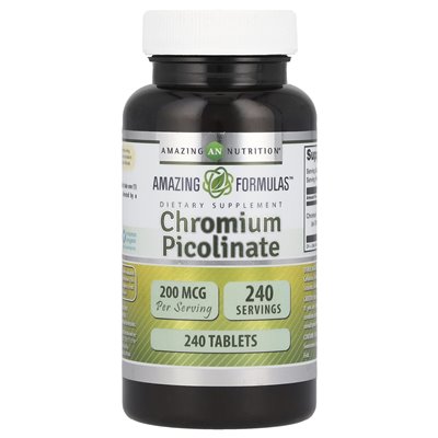 Amazing Nutrition, Chrompicolinat, 200 mcg, 240 Tabletten