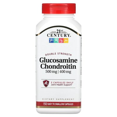 21st Century Glucosamin-Chondroitin, doppelte Stärke, 150 leicht zu schluckende Kapseln