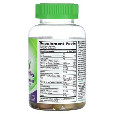 21st Century, Vita Joy Gummi, Adult Multi, Fruit, 75 Gummies